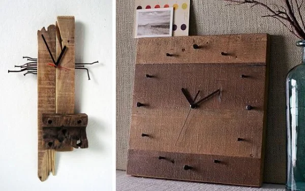 10. Relojes de pared con madera