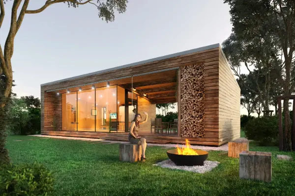 Beneficios de construir una casa de madera minimalista