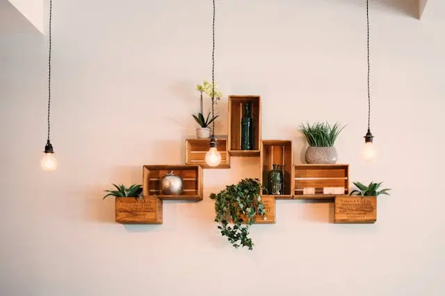 estantes flotantes de madera